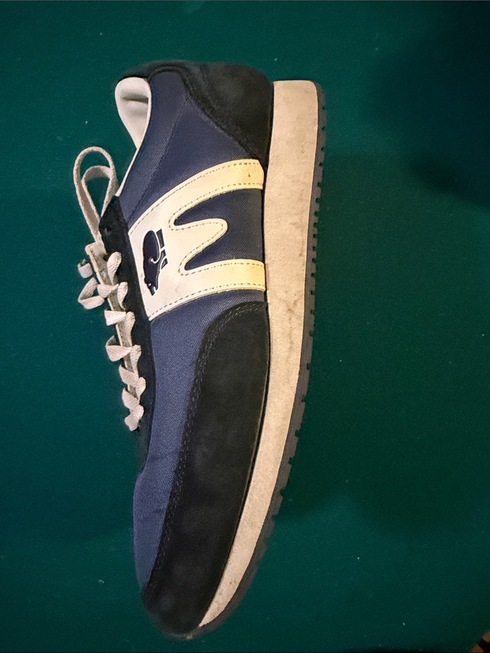 Casual Navy and White Lace-Up Women's Flats